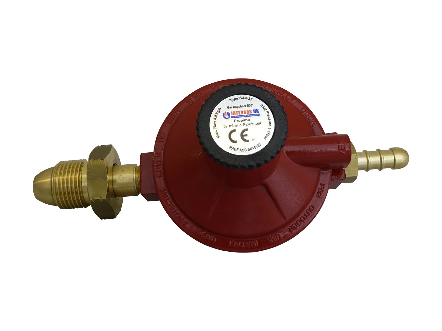 Propane Regulator with 8mm Nozzle 37Mbar, 4Kg/Hr